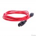 REM Шнур питания с фиксатором IEC 60320 C13/IEC 60320 C14, 10 А / 250 В (3 * 1,0), длина 3 м, красный R-10-Cord-C13-C14-3-Red