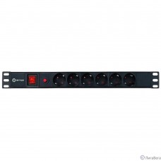 5bites Блок розеток PDU-10 6S / 10A / PVC / SWITCH / 1U / 19″