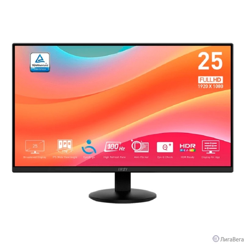 MSI PRO 24.5″ MP252L {IPS 1920x1080 100Hz 4ms 250cd HDMI  DisplayPort Tilt External}