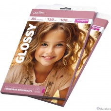 Perfeo фотобумага А4 130 г/м2 глянцевая 100л (PF-GLA4-130/100) (G18)