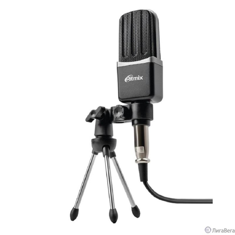 RITMIX RDM-123 Black {Подключение XLR - jack 3,5 мм, }