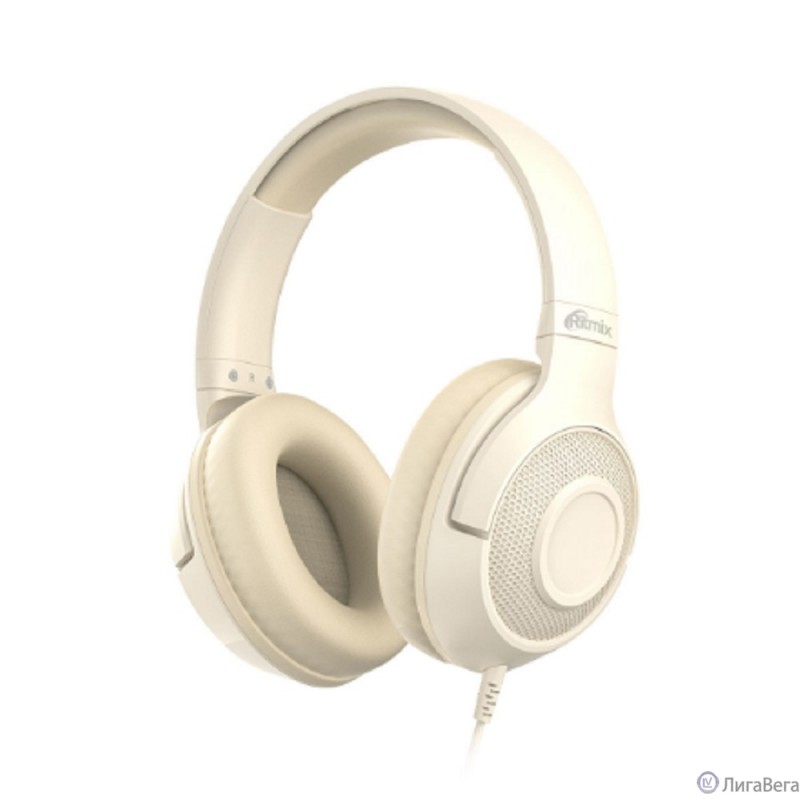 RITMIX RH-544 Beige {Наушники. 40 мм, 20-20000 Гц, 32 Ом, 99 дБ ± 3 дБ, 3.5мм, 2м}