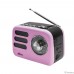 RITMIX RPR-033 PINK {Радиоприёмник порт 3хдиапазонный FM/AM/SW, Bluetooth v.5.3, воспр. с USB и с карт памяти micro SD (до 32Gb),  динамик 52мм 5 Вт 4 Ом}