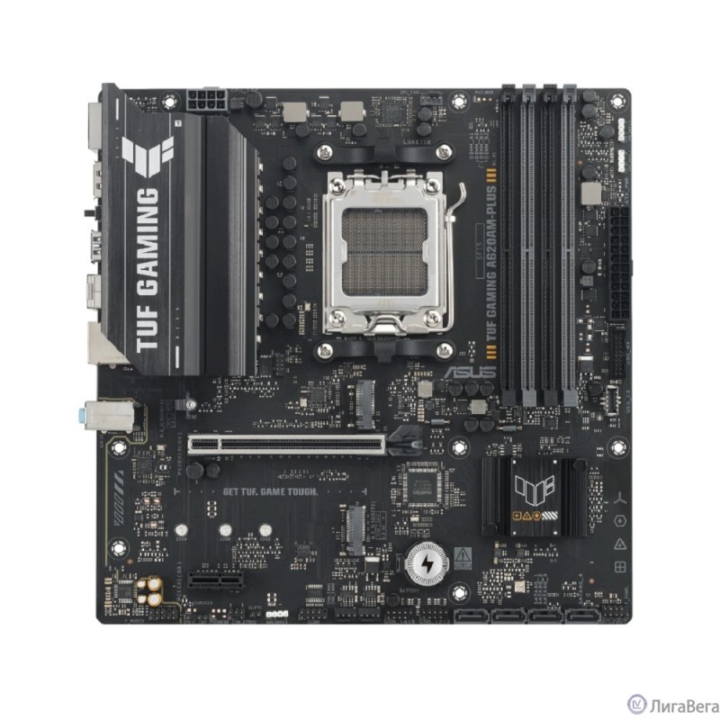 ASUS TUF GAMING A620AM-PLUS (SocketAM5, mATX, 4xDDR5(256GB), 2xDP/HDMI, 2xPCIe 4.0x16/1xPCIe 3.0, 1xLAN (2.5GbE), 4xSATA 6Gb/s, 2xM.2, 2xUSB 3.2, 4xUSB 2.0, 1xPS/2) 