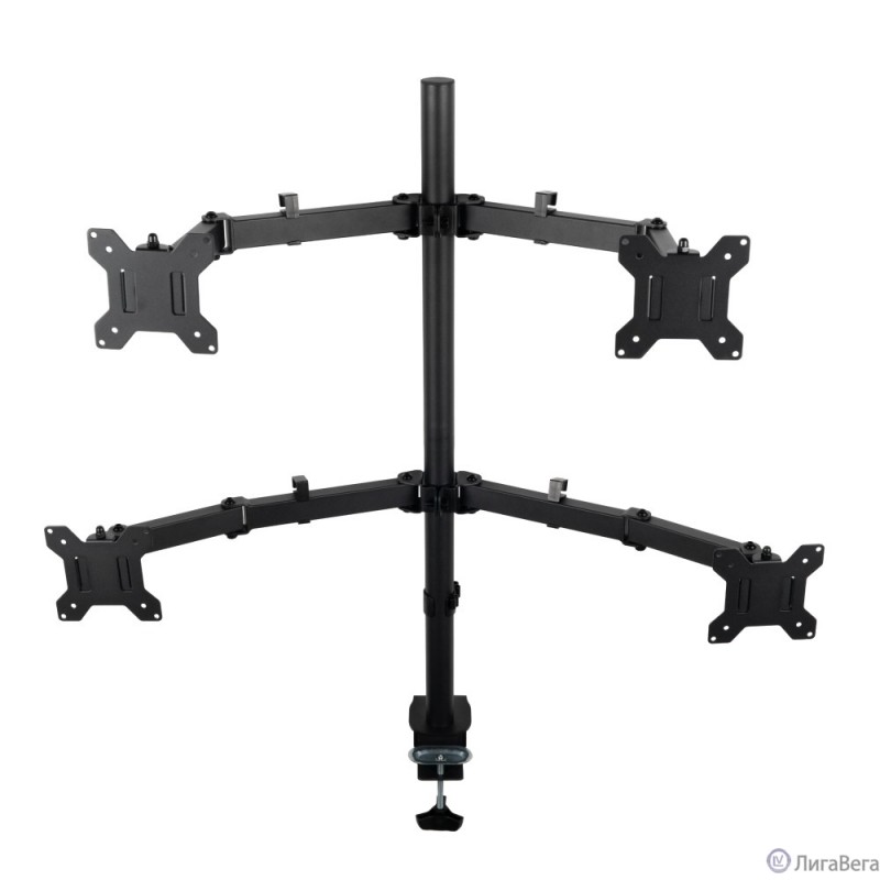 Кронштейн для монитора Filum FL-DMT004FB черный, четыре монитора, VESA: 75/100, 10-30 дюйма, до 10 кг (00-01215493)