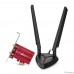 TP-Link Archer TXE75E AXE5400 Трехдиапазонный беспроводной PCI Express-адаптер Wi-Fi 6E с поддержкой Bluetooth 5.3