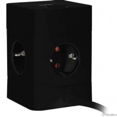 BURO BU-PTE4.1UC-B 1.5м (4 розетки) черный (коробка) {2090201}