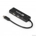 Exegate EX299789RUS USB-Хаб (концентратор) 4-в-1 ExeGate DUB-211C (кабель-адаптер USB3.0 Type-C --> 2xUSB2.0, 1xUSB3.0 (5GB/s), Type-C (DATA), Plug&Play, черный)