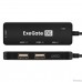Exegate EX299789RUS USB-Хаб (концентратор) 4-в-1 ExeGate DUB-211C (кабель-адаптер USB3.0 Type-C --> 2xUSB2.0, 1xUSB3.0 (5GB/s), Type-C (DATA), Plug&Play, черный)