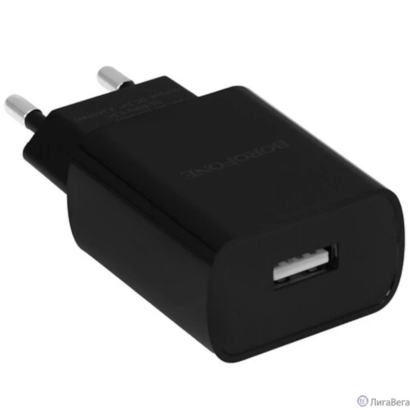BOROFONE BA20A/ Сетевое ЗУ + Кабель Type-C 1m/ 1 USB/ Выход: 10.5W/ Black