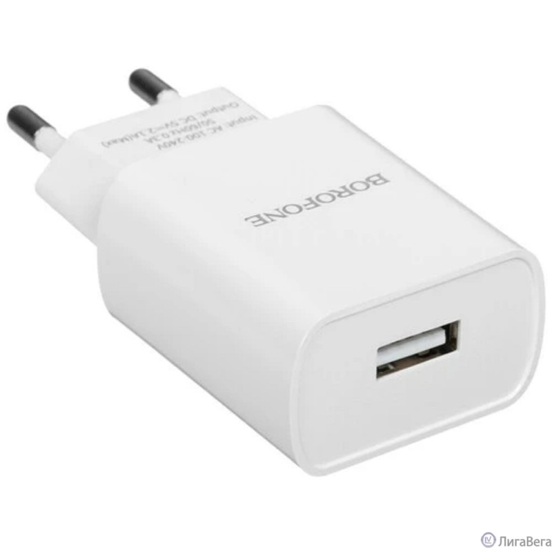 BOROFONE BA20A/ Сетевое ЗУ/ 1 USB/ Выход: 10.5W/ White