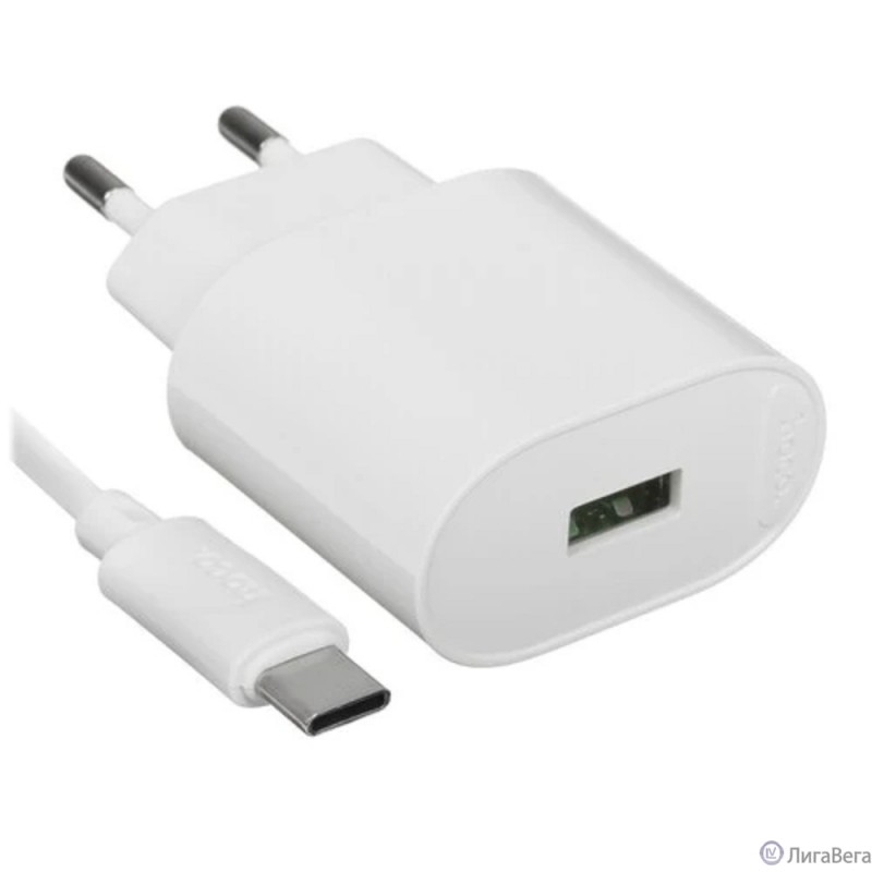 HOCO C109A/ Сетевое ЗУ + Кабель Type-C 1m/ QC 3.0/ 1 USB/ Выход: 18W/ White