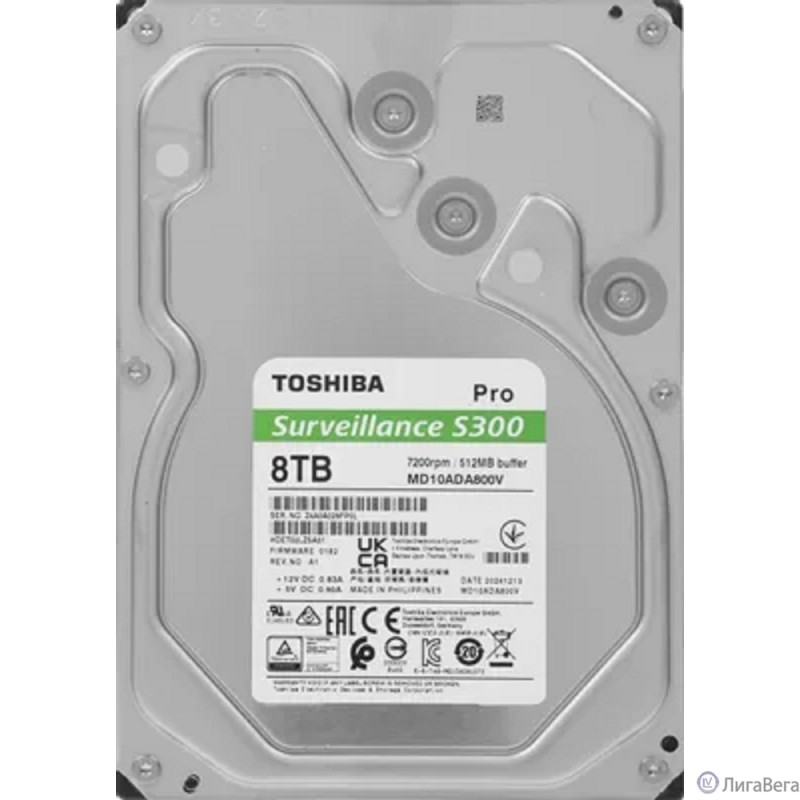 8TB Toshiba Surveillance S300 Pro (MD10ADA800V )  3.5″ 7200RPM 256MB SATA 