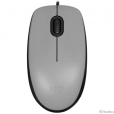 910-006760 Мышь Logitech M110 Silent Mid Grey [бесшумная, оптическая, 1000dpi, USB, 1.8м] 
