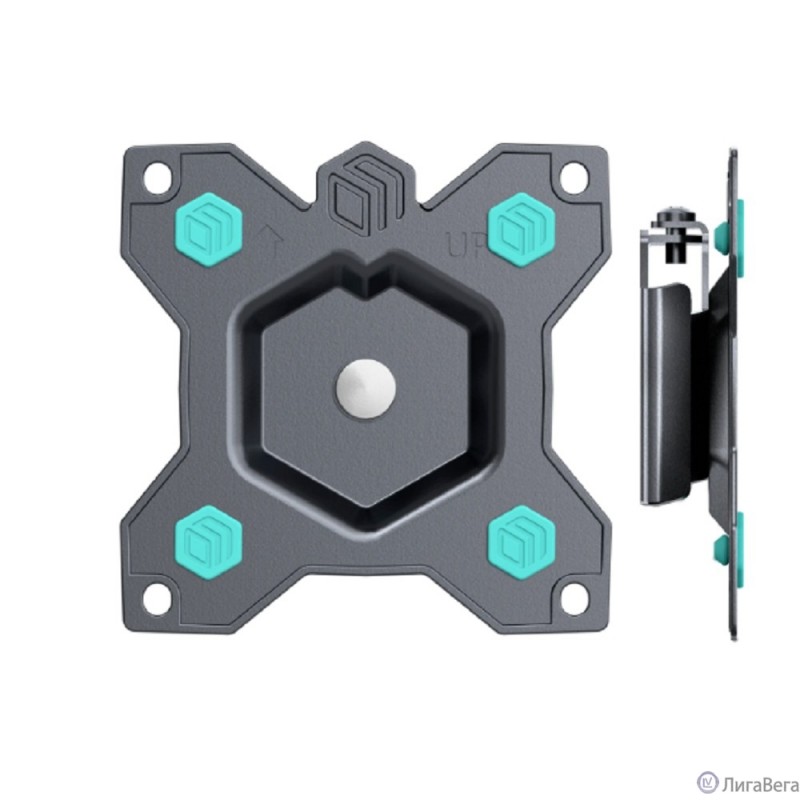 ONKRON R1 Roto чёрный {Для экранов с диагональю 10″-35″ наклонно-поворотный, макс.  нагрузка: 20 кг, VESA: 75х75, 100х100 мм}