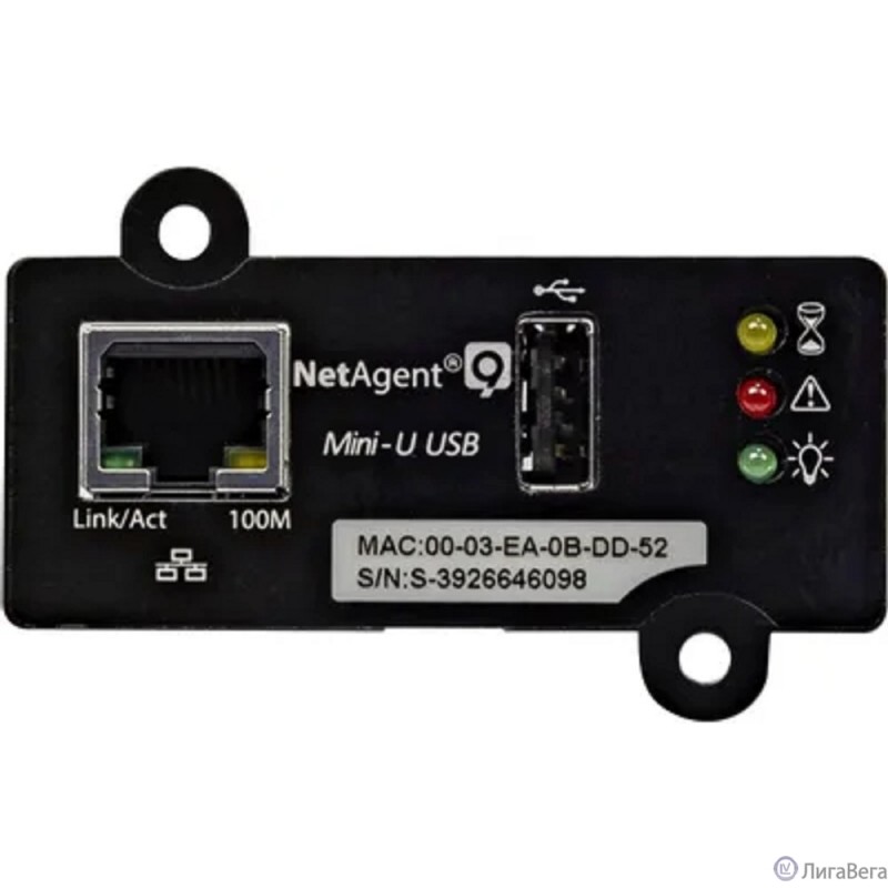 PowerCom Адаптер SNMP DS807 10M/100M 1-port Internal NetAgent USB {2063089}