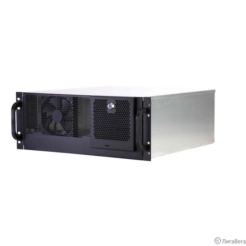 Procase RM445D-B-0 Корпус 4U Rack server case, 3x5.25+8HDD, черный, без блока питания, глубина 450мм, MB 12″x10.5″, дверца