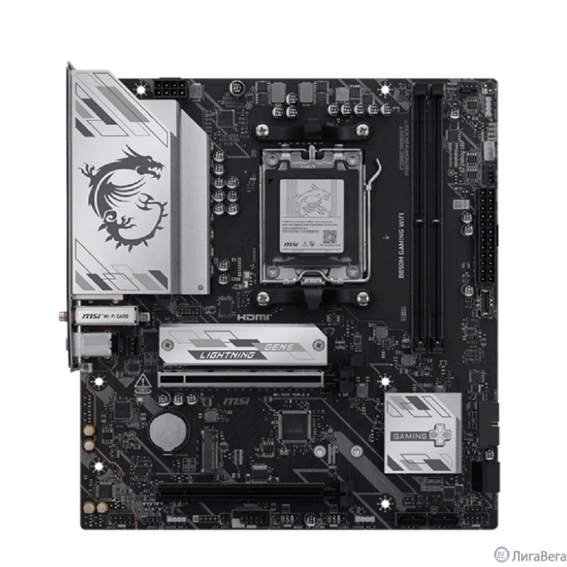 MSI B850M GAMING WIFI SocketAM5 AMD B850 4xDDR5 mATX AC`97 8ch(7.1) 5Gigabit RAID+HDMI+DP