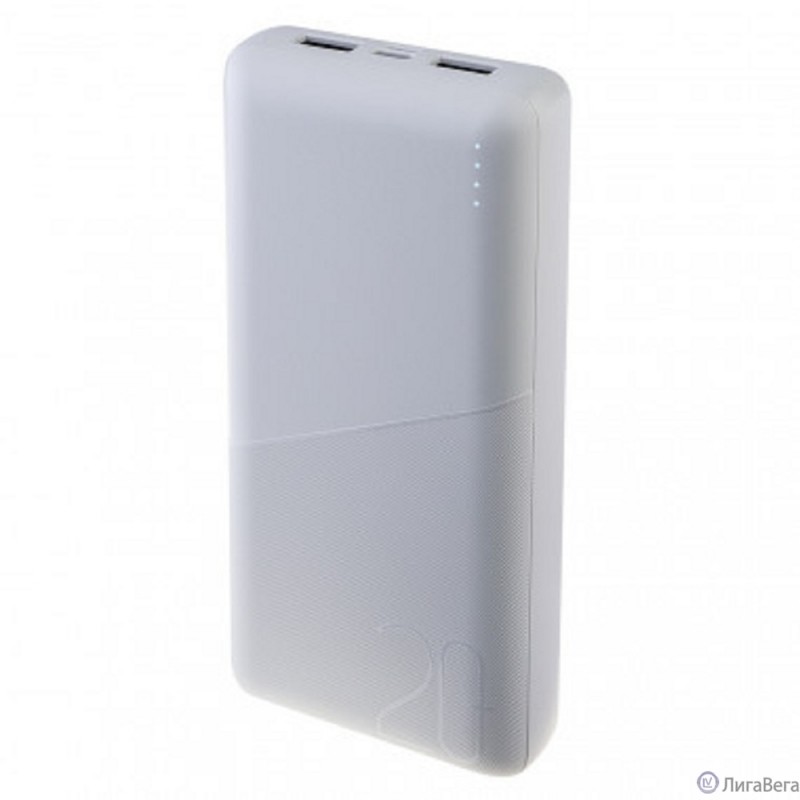 Perfeo Powerbank 20000 mah + In Micro usb+Type-C /Out USB 1 А, 2.1A /White