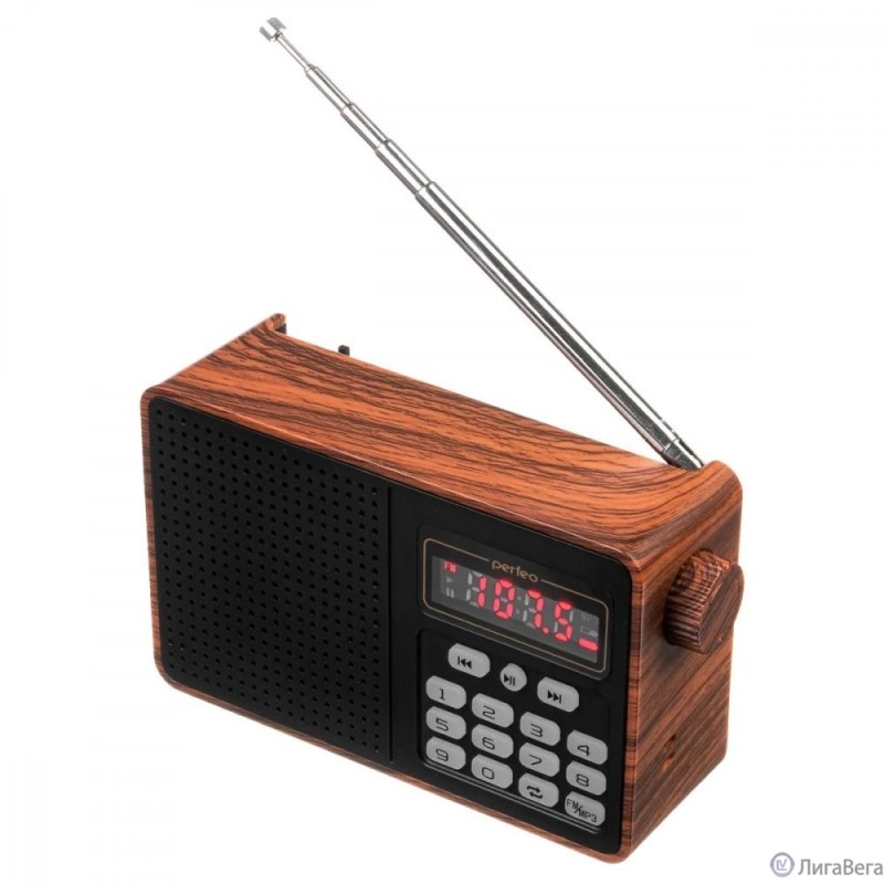 Perfeo радиоприемник цифровой ALPINIST Next FM+ 70-108МГц/ MP3/ Bluetooth 5.3/ 18650/ коричневый