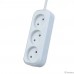 Perfeo сетевой удлинитель без заземления ″RU POWER″, 5,0м, 3 розетки, белый (Р16-012)