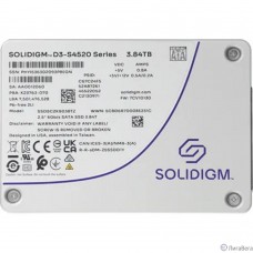 Накопитель Solidigm SSD D3-S4520 Series, 3840GB, 2.5″ 7mm, SATA3, TLC, R/W 550/510MB/s, IOPs 92 000/31 000, TBW 15300, DWPD 2 (12 мес.)