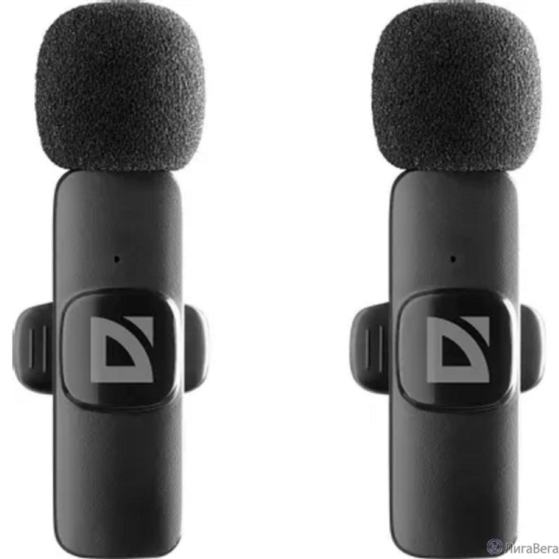 Defender Петличный микрофон Talky-138 wrls, черный, 2шт, адаптер [64152]