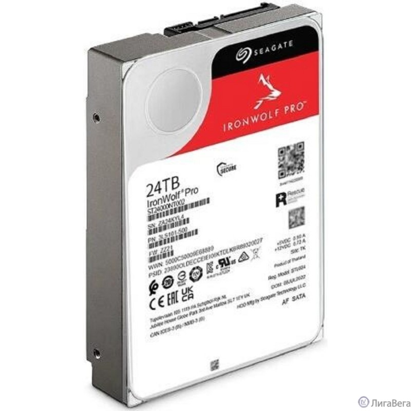 24TB Seagate Ironwolf Pro (ST24000NT002) {SATA 6 Гбит/с, 7200 rpm, 256mb buffer, для NAS} 24TB Seagate Ironwolf Pro (ST24000NT002) {SATA 6 Гбит/с, 7200 rpm, 256mb buffer, для NAS}