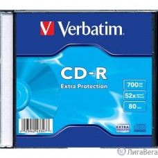 Verbatim Диски CD-R 700Mb 80 min 48-х/52-х (Slim case)[43347] (отпускать по штучно)