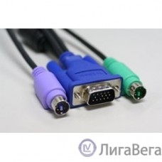 D-Link DKVM-CB3/B1A Кабель KVM длиной 3 м с разъемами VGA и PS/2 для DKVM-4K/B