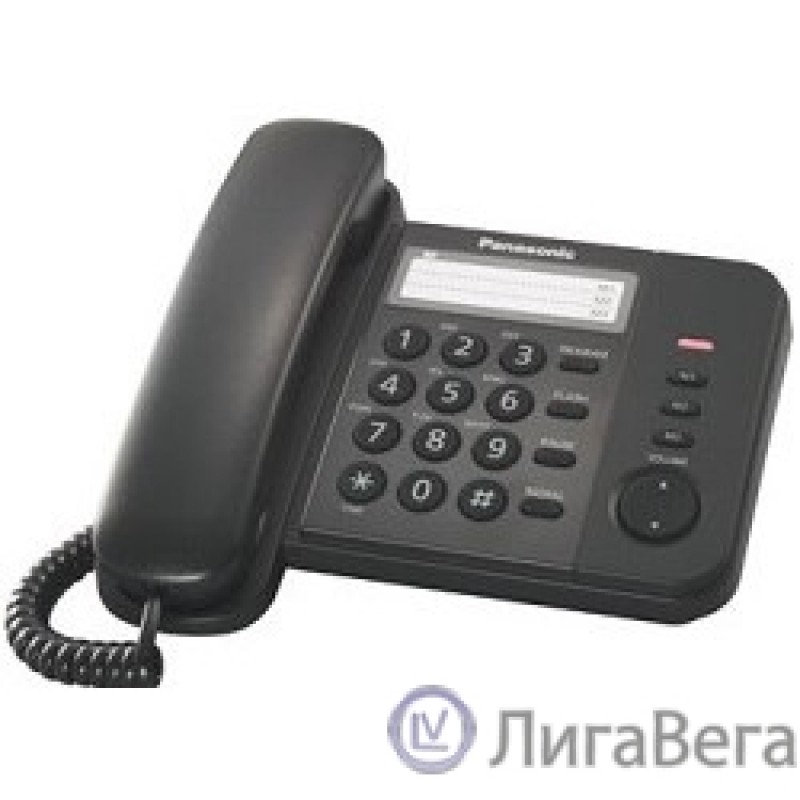 Panasonic KX-TS2352RUB (черный) {индикатор вызова,порт для доп. телеф. оборуд.,4 уровня громкости звонка}