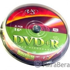Диски VS DVD+R 4.7Gb, 16x, Cake Box 10шт.(620533)