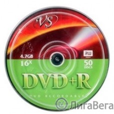 Диски VS DVD+R 4.7Gb, 16x, Cake Box 50шт.(620472)