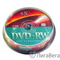 Диски VS DVD+RW 4.7Gb, 4x, Cake Box 10шт.(620632)