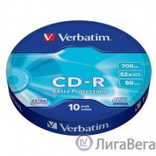 Verbatim  Диски CD-R  10шт. 52x 700Mb, Shrink (43725)