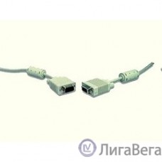Gembird/Cablexpert CC-PPVGA-10m, Кабель VGA Premium ,  15M/15M, 10м, серый, тройной экран, феррит.кольца 