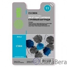 Cactus C4836A Картридж №11 для HP BIJ 1000/1100/1200/2200/2300/2600/2800, голубой