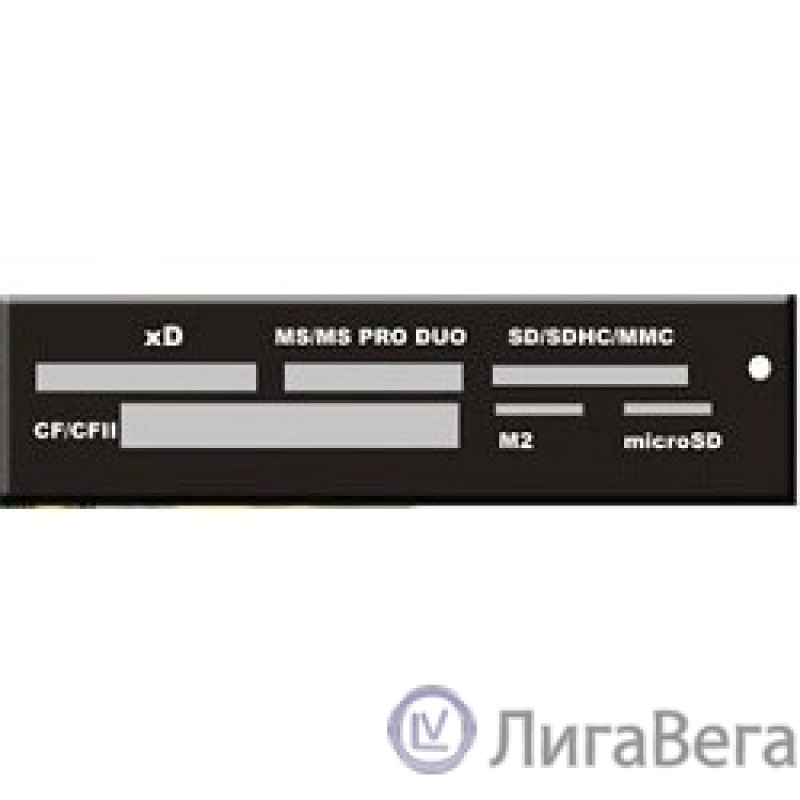 USB 2.0 Card reader SD/SDHC/MMC/MS/microSD/xD/CF, 3.5″ (черный) [GR-116B]