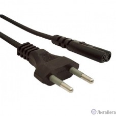 Кабель питания аудио/видео Gembird 1.8м, 2-pin, VDE, черный, пакет [PC-184/2-1.8M]   