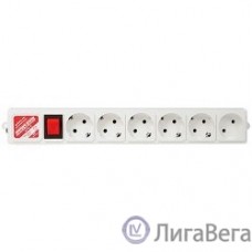 PowerCube Фильтр-удлинитель (SPG(5+1)-B-15), 6 розеток, 5м. 10А/ 2,2кВт, серый