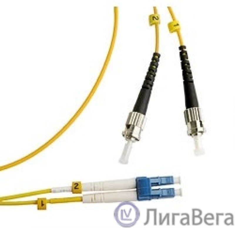 Hyperline FC-D2-9-LC/­UR-ST/­UR-H-1M-LSZH-YL (FC-9-ST-LC-UPC-1M) Патч-корд волоконно-оптический (шнур) SM 9/­125 (OS2), ST/­UPC-LC/­UPC, duplex, LSZH, 1 м