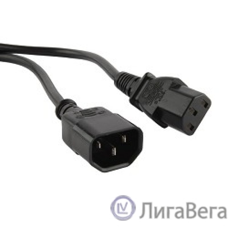 Hyperline PWC-IEC13-IEC14-1.8-BK Кабель питания монитор-компьютер IEC 320 C13 - IEC 320 C14 (3x0.75) 1.8м Hyperline PWC-IEC13-IEC14-1.8-BK Кабель питания монитор-компьютер IEC 320 C13 - IEC 320 C14 (3x0.75) 1.8м