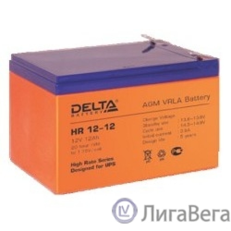 Delta HR 12-12 (12 А\ч, 12В) свинцово- кислотный  аккумулятор