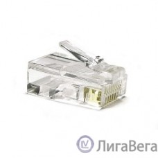 Hyperline PLUG-8P8C-U-C6 Разъем RJ-45(8P8C) под витую пару, категория 6 (50 µ″/ 50 микродюймов), универсальный (для одножильного и многожильного кабеля) 1шт