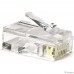 Hyperline PLUG-8P8C-U-C6 Разъем RJ-45(8P8C) под витую пару, категория 6 (50 µ″/ 50 микродюймов), универсальный (для одножильного и многожильного кабеля) 1шт