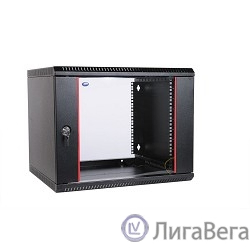 ЦМО Шкаф телекоммуникационный настенный разборный 6U (600х520) дверь стекло,цвет черный (ШРН-Э-6.500-9005)