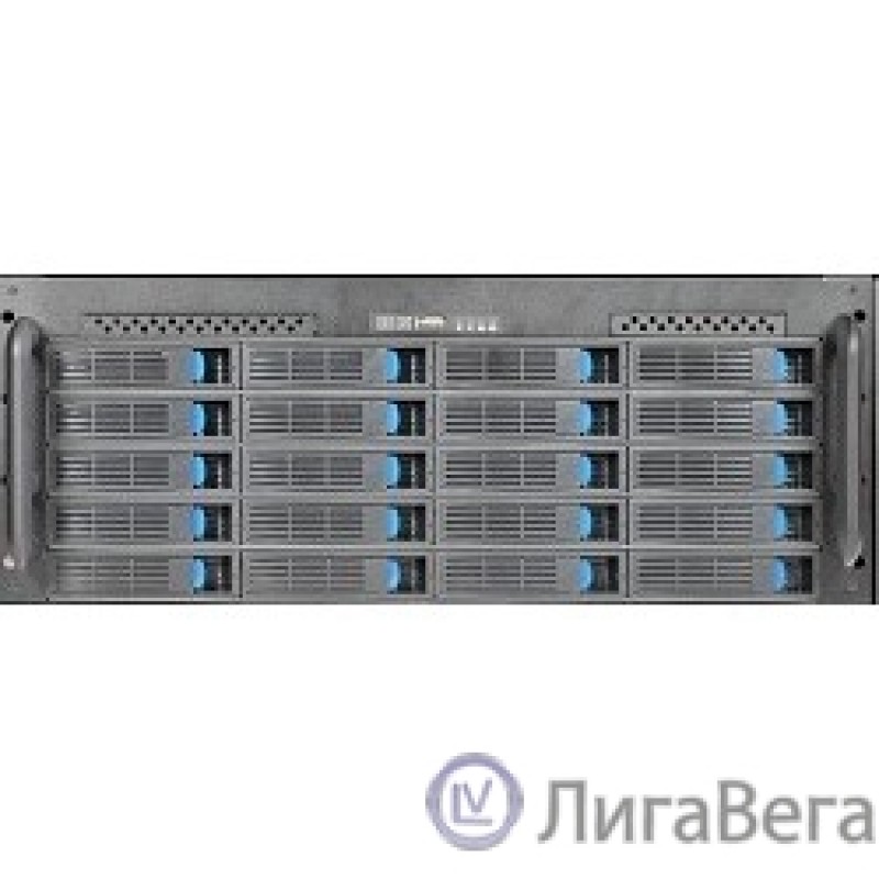 Procase ES420-SATA3-B-0 {4U 20 SATAII/SAS hotswap HDD, глубина 650мм, MB 12″x13″, без Б/П,черный}