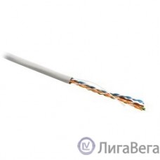 Hyperline UUTP4-C5E-S24-IN-PVC-GY-305 (305 м) Кабель витая пара, неэкранированная U/­UTP, категория 5e, 4 пары (24 AWG), одножильный (solid), PVC, -20°C – +75°C, серый компонентная