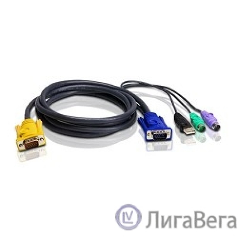 ATEN 2L-5303UP KVM Кабель/шнур, монитор+клавиатура+мышь USB-PS/2 HYBRID CABLE. 3M ATEN 2L-5303UP KVM Кабель/шнур, монитор+клавиатура+мышь USB-PS/2 HYBRID CABLE. 3M