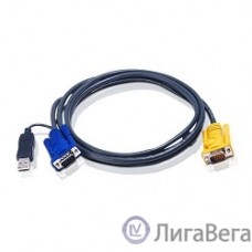 ATEN 2L-5202UP Шнур, монитор+клавиатура+мышь Intelligent CABLE HD15M/USBAM 1.8M
